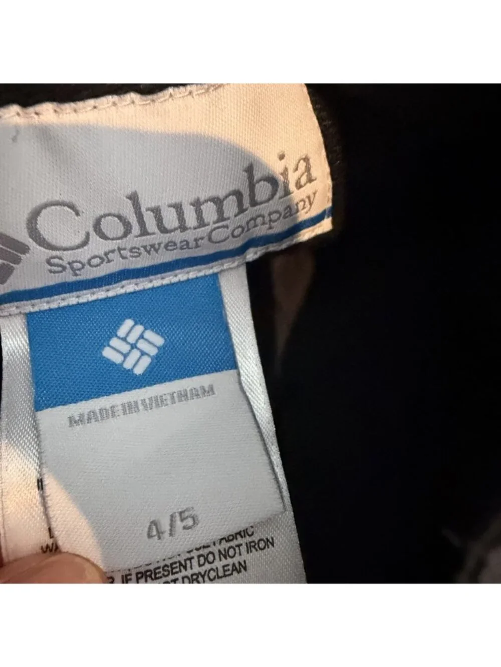 Columbia Youth Boys Black Snow Ski Pants 4/5